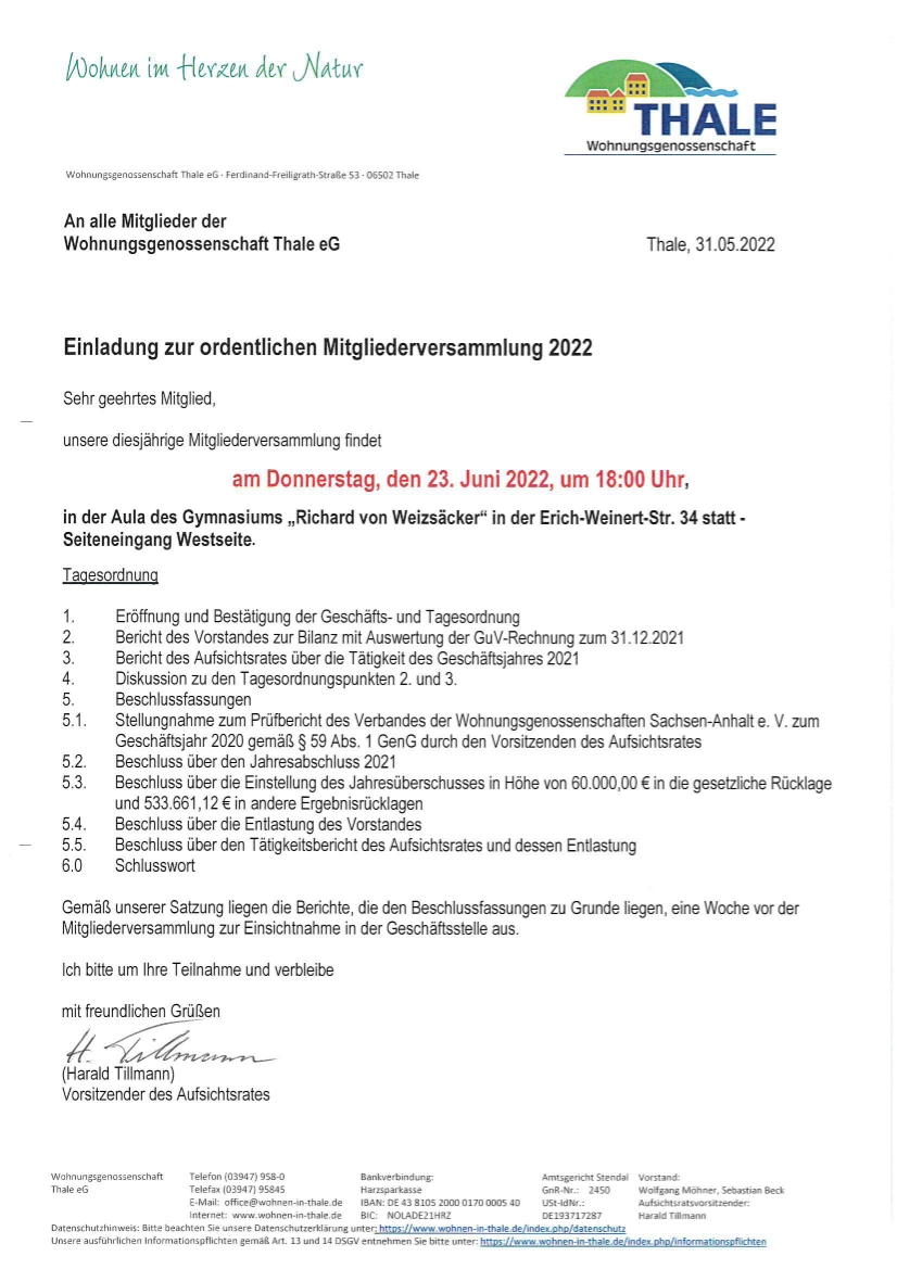 Einladung MV 2022